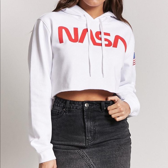 nasa hoodie crop top